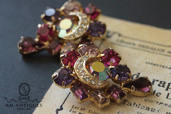 Kramer クレセントピンクイヤリング | ヴィンテージジュエリー