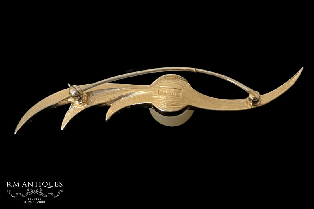 Trifari 大粒パールのブローチ トリファリ