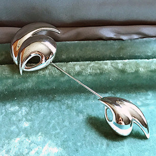 Trifari Kunio Matsumoto シルバーのラペルピン トリファリ