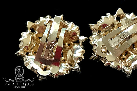 CHAREL お花のエナメルイヤリング | チャレル ヴィンテージジュエリー