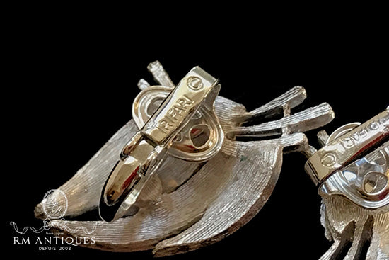 Trifari シルバーモチーフイヤリング | トリファリ ジュエリー