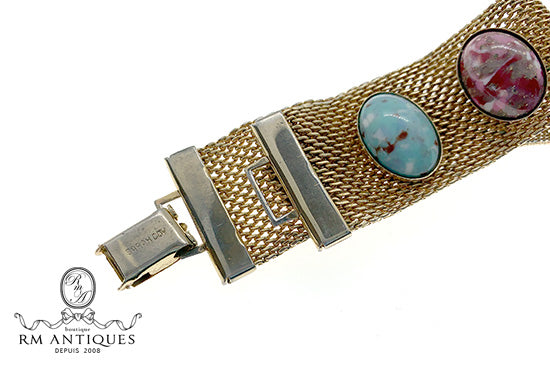 Sarah Coventry(サラ・コヴェントリー)"Sonnet" 1975 カボションブレスレット VJ-7039