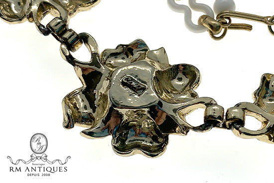 ヴィンテージ Coro エナメルお花 チョーカーネックレス