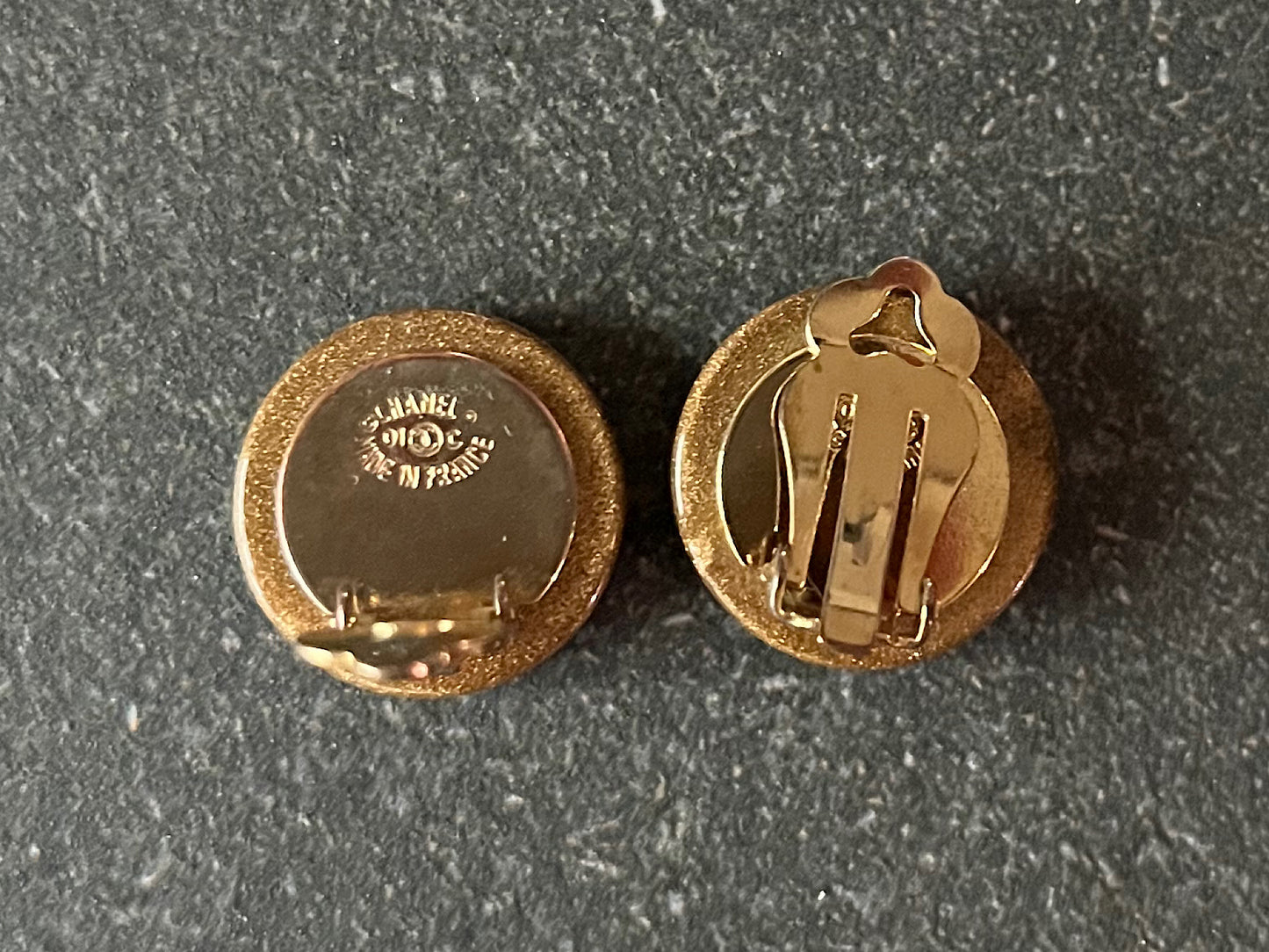 CHANEL シャネル クルーズライン ヴィンテージイヤリング アンバー×四つ葉モチーフ フランス製