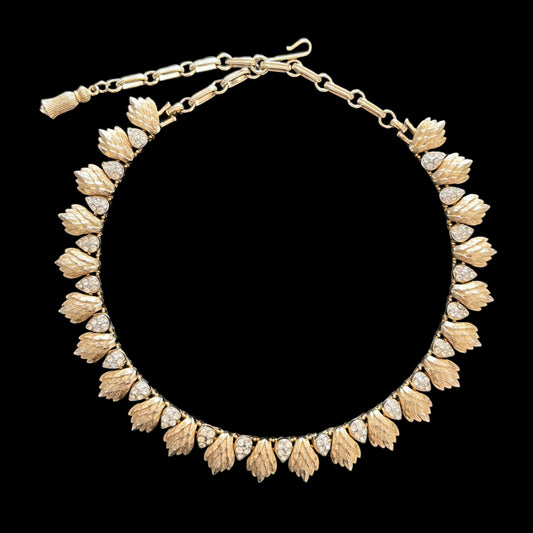 VJ-6841 Francois leaf motif choker necklace Francois coro