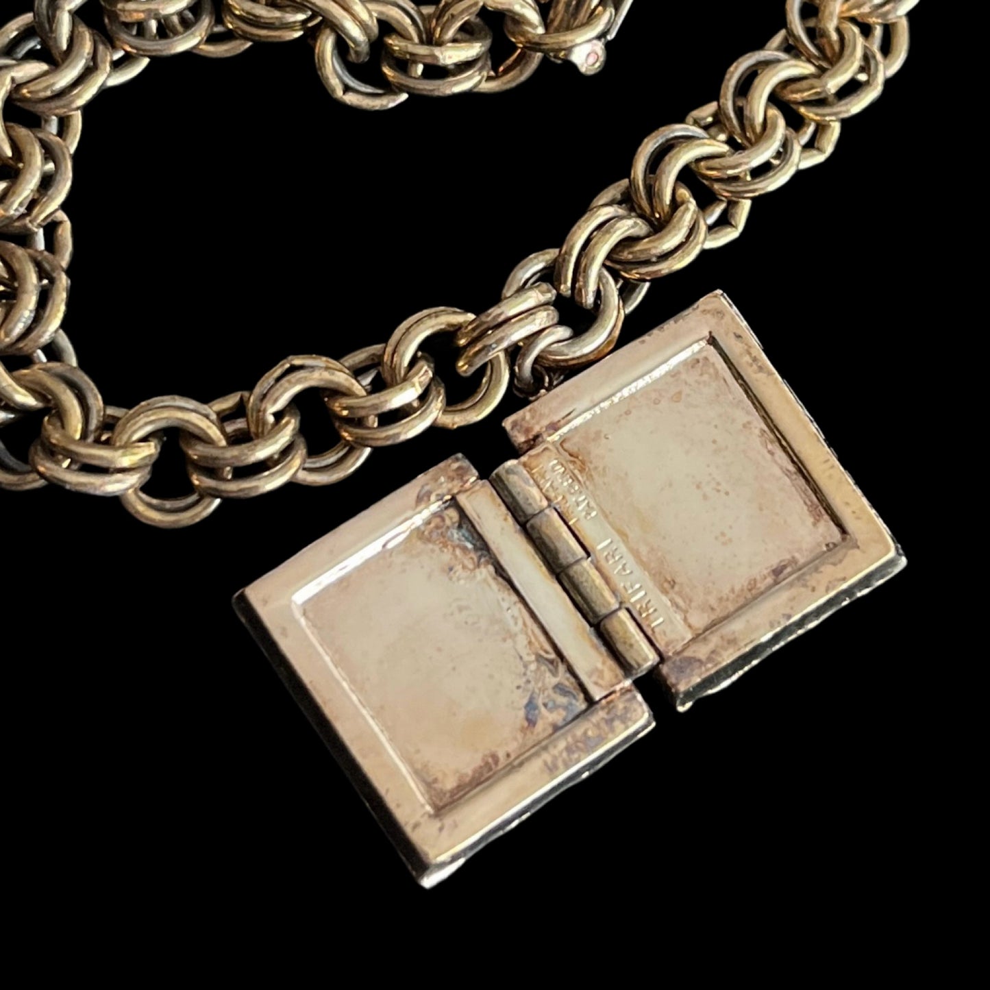 VJ-1775 Trifari PAT PED Book Locket Bracelet Trifari