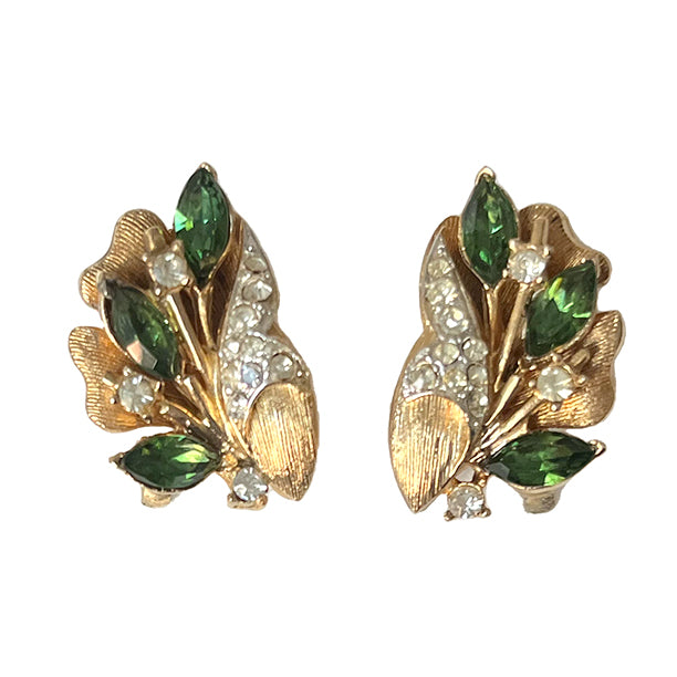 VJ-2383 Francois Green Bouquet Earrings Francois