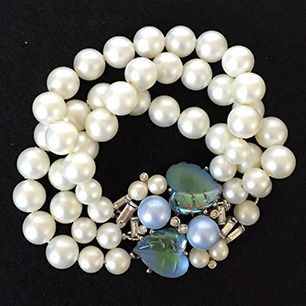 MARVELLA Fruit Salad Triple Pearl Bracelet