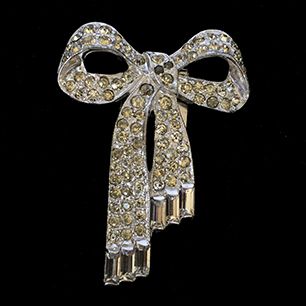 KTF Early Trifari Ribbon Dress Clip Trifari