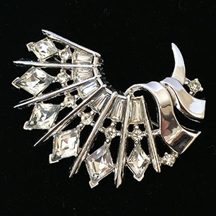 Trifari Alfred Philippe 1952 Rhinestone back brooch Trifari