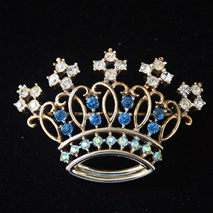 TRIFARI PAT PEND Crown Crown Brooch Alfred Philippe Trifari 1950