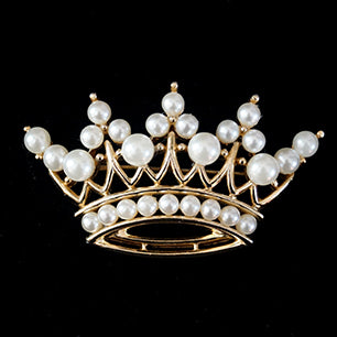 Trifari Pearl Crown Brooch Trifari