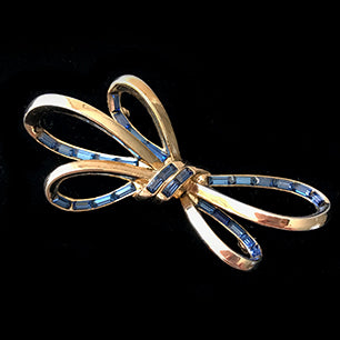 Trifari pat pend alfred philippe montana stone ribbon brooch trifari