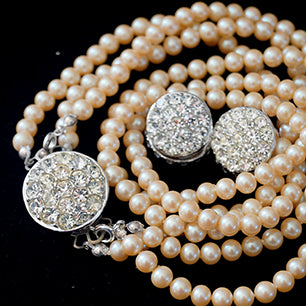 Sarah Coventry Reversible Earrings and Necklaces Demi Parure Pearl Wardrobe