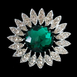 Sarah Coventry "Kathleen" Emerald Brooch 1964