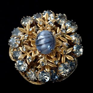 Kramer Amourelle by Frank Hess Black Diamond Brooch Kramer