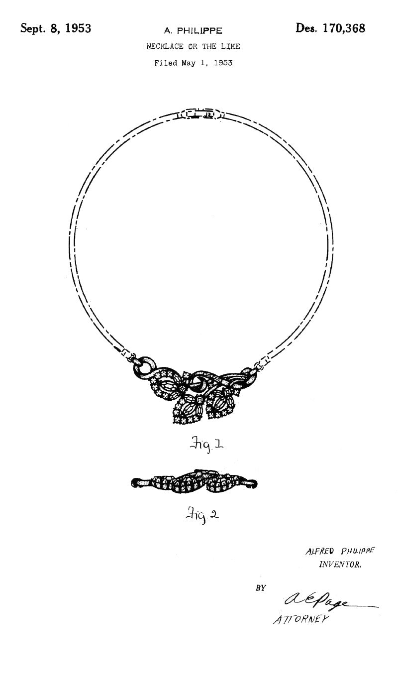 VJ-5308 1953 Trifari PAT PEND Rhinestone Cheeker Necklace Alfred Philippe Trifari