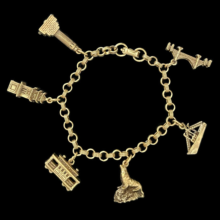 VJ-5493 Coro San Francisco Charm Bracelet Coro