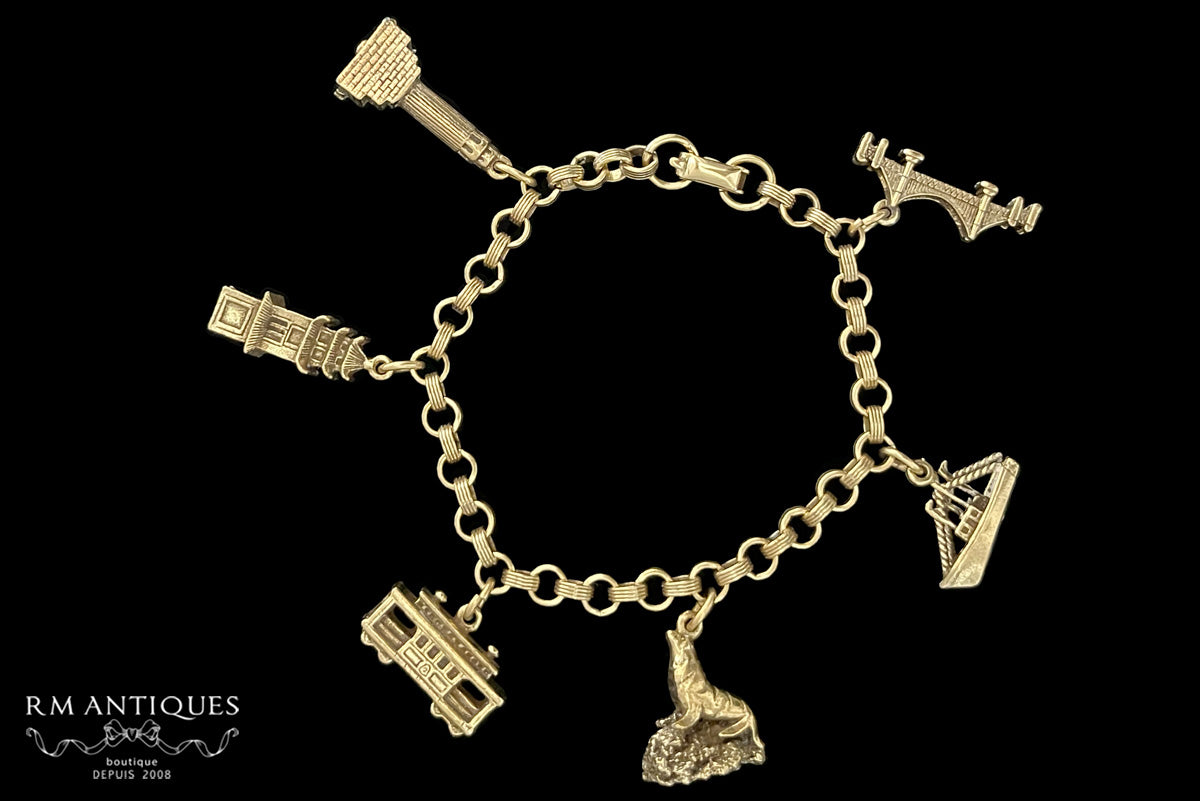 VJ-5493 Coro San Francisco Charm Bracelet Coro