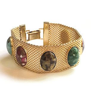 Sarah Coventry "sonnet" 1975 cabochon bracelet