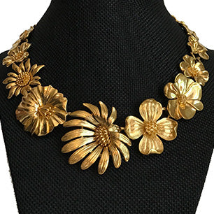 Trifari Kunio Matsumoto Flower Wreath Necklace Trifari