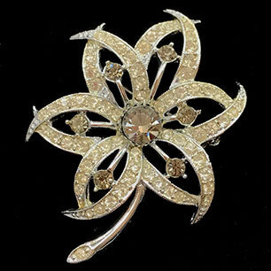 Sarah Coventry Black Diamond Brooch Evening Star 1967