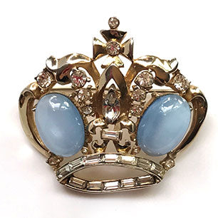 VJ-6380 CoroCraft pat pend Crown brooch CoroCraft