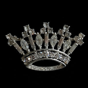 Trifari Alfred Philippe DAY EVENING STERLING Crown Brooch Trifari