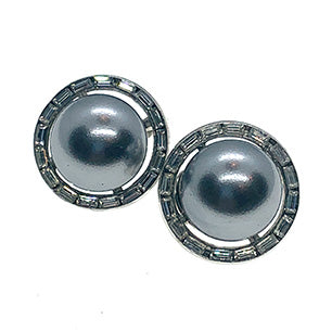 VJ-6915 Trifari pearl round earrings Trifari