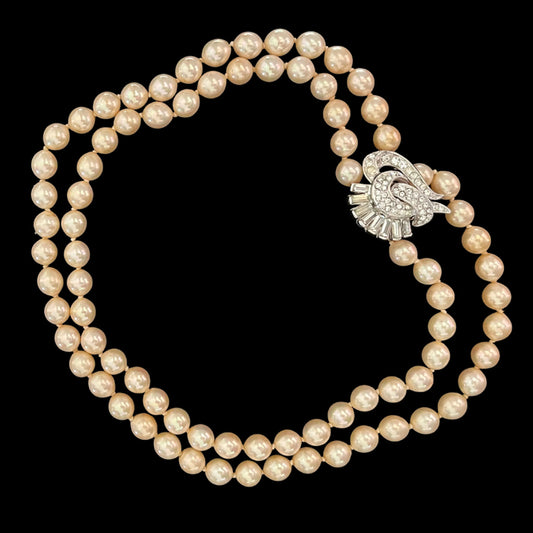 VJ-6917 Vendome 2 strand pearl necklace Vendome