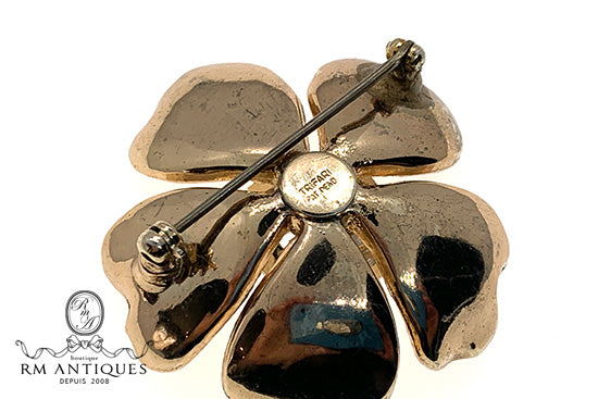 VJ-6930 Trifari patpend A philippe flower brooch trifari