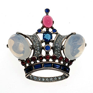 TRIFARI STERLING PAT PEND Legal Crown Crown Brooch Alfred Philippe Trifari 1944