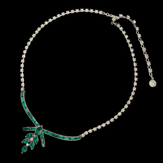 VJ-6939 Coro 1953 Emerald stone necklace Coro