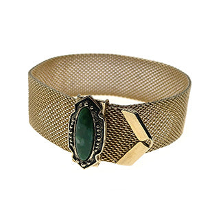 Sarah Coventry "Vanessa" 1977 Jade style cabochon bracelet