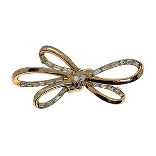 VJ-7410 Trifari pat pend alfred philippe gold ribbon brooch trifari