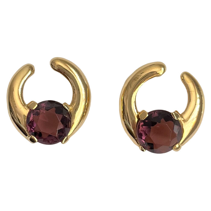 VJ-7627 Amethyst colored earrings by Trifari Aldi Cipullo