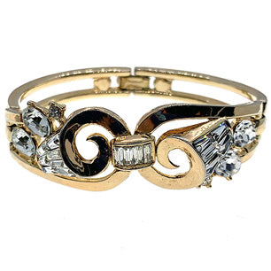 Trifari PAT PEND rhinestone bangle Alfred Philippe Trifari