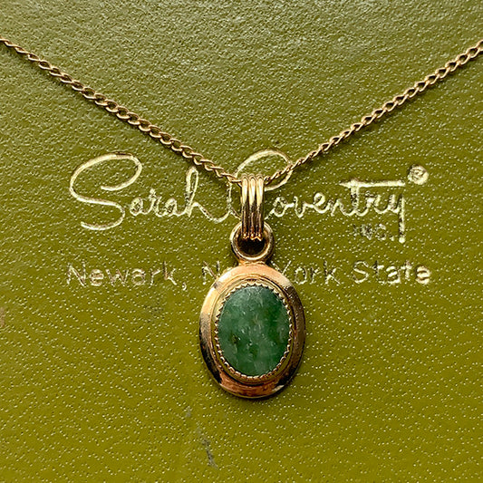 Lady Coventry Sarah Coventrey "Jade" 1971 12KGF Jade Necklace Sarah Coventry