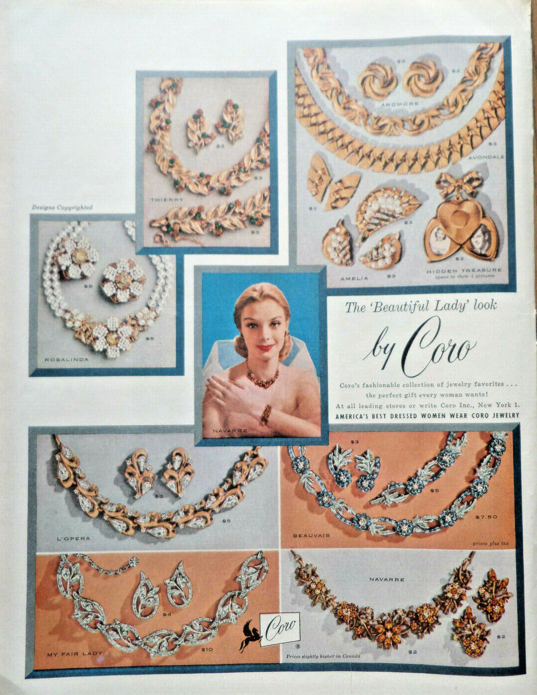 VJ-8291 Coro 1956 NAVARRE Orange Flower &amp; Leaf Necklace and Earrings