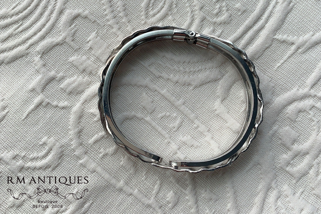 VJ-8293 Denicola silver leaf bangle