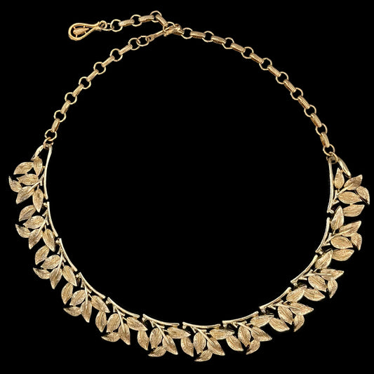 VJ-8564 Coro Gold Leaf Necklace Coro