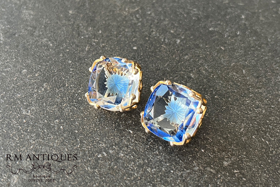 VJ-8724 Emmons "Blue Ice" Blue Diboa Earrings Emmons