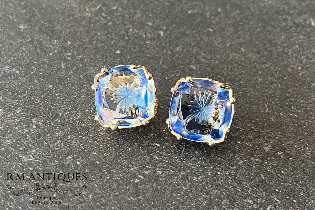 VJ-8724 Emmons "Blue Ice" Blue Diboa Earrings Emmons