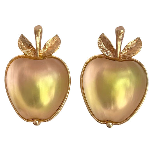 VJ-8734 Sarah Coventry "Delicious" 1970 Apple Earrings Sarah Coventry