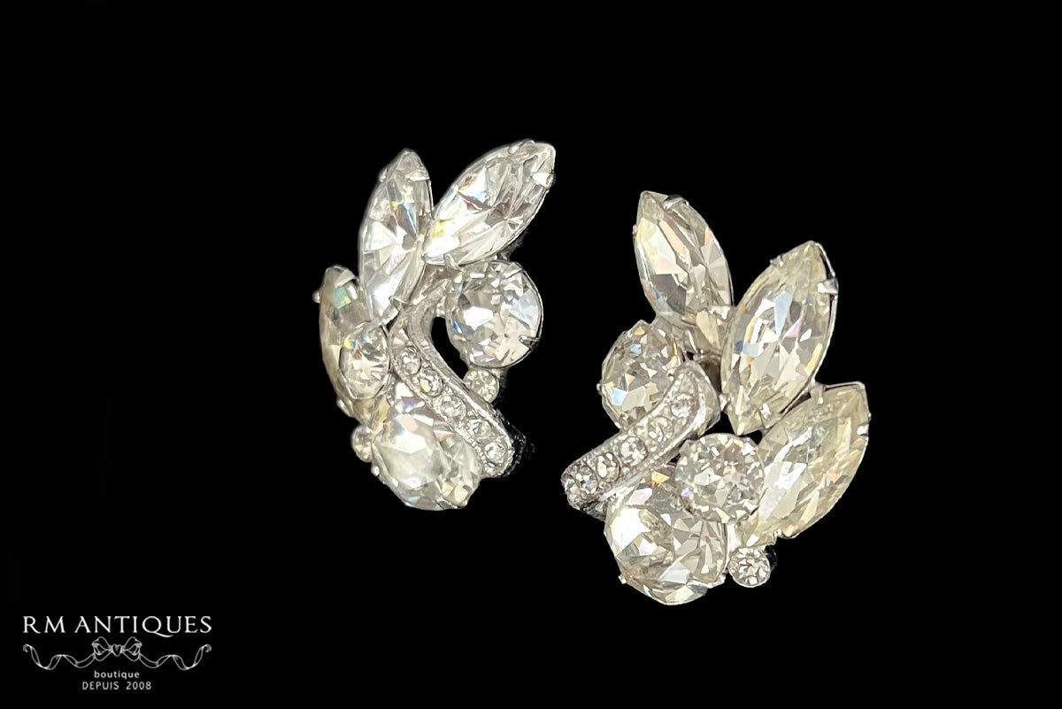 VJ-8812 Eisenberg bridal rhinestone earrings