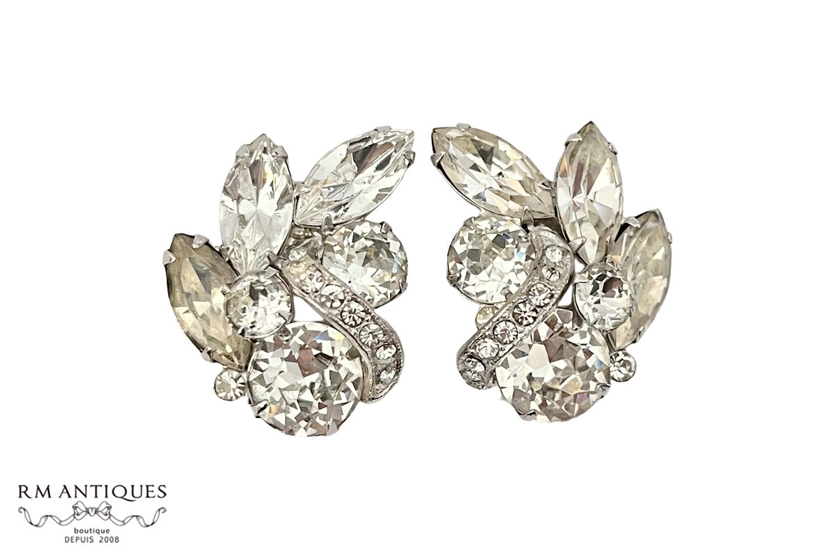 VJ-8812 Eisenberg bridal rhinestone earrings