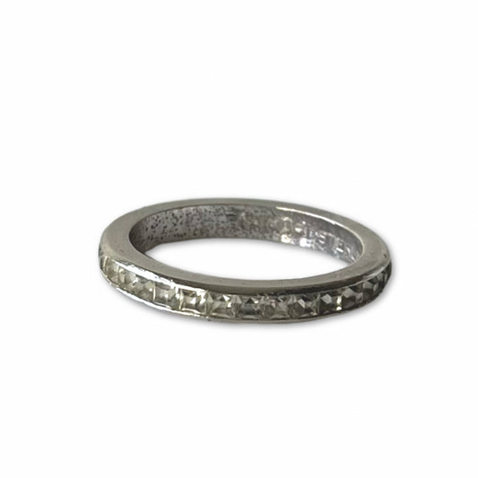 VJ-8926 Trifari PAT PEND STERLING Sterling silver eternity ring Trifari