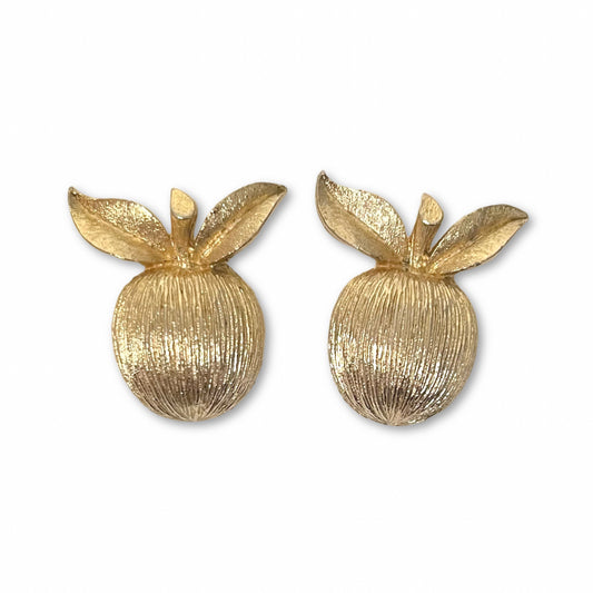 VJ-8947 Sarah Coventry "ADAM'S DELIGHT" 1961 Apple Earrings Sarah Coventry