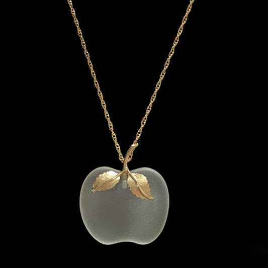 VJ-9023 Avon "v" 1978 Frost apple necklace Avon